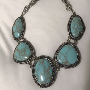 Faux Turquoise reversible Necklace